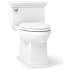 Kohler Memoirs 1.28 GPF Compact Elongated One-Piece Comfort Height Toilet with AquaPiston and Glenbury Quiet-Close Seat Included White