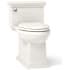 Kohler Memoirs 1.28 GPF Compact Elongated One-Piece Comfort Height Toilet with AquaPiston and Glenbury Quiet-Close Seat Included Biscuit