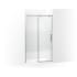 Kohler Composed 78" High x 47-7/8" Wide Sliding Semi Frameless Tempered Glass Shower Door with Frosted Privacy Band, Controlled Close, and CleanCoat+ Anodized Brushed Nickel