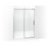 Kohler Composed 78" High x 59-7/8" Wide Sliding Semi Frameless Tempered Glass Shower Door with Frosted Privacy Band, Controlled Close, and CleanCoat+ Anodized Brushed Nickel