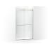 Kohler Levity Plus 81-5/8" High x 47-5/8" Wide Sliding Frameless Shower Door with Clear Glass Anodized Brushed Nickel
