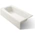 Kohler Villager Collection 60" Three Wall Alcove Cast Iron Three Wall Alcove Soaking Bath Tub with Left Hand Drain Biscuit