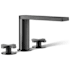Kohler Composed Widespread Deck Mounted Roman Tub Filler with Cross Handles Brushed Graphite