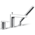 Kohler Taut Deck Mounted Roman Tub Filler with Built-In Diverter - Includes Hand Shower Polished Chrome