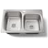 Kohler Verse 33" Double Basin Drop-In or Undermount Stainless Steel Kitchen Sink with SilentShield Stainless Steel