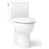 Kohler Reach 1.28 GPF One-Piece Compact Elongated Chair Height Toilet with Skirted Trapway and Left Hand Trip Lever - Seat Included White