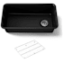 Kohler Cairn 33-1/2" Undermount Single Bowl Neoroc Granite Composite Kitchen Sink with Bottom Sink Rack Matte Black