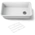 Kohler Cairn 33-1/2" Undermount Single Bowl Neoroc Granite Composite Kitchen Sink with Bottom Sink Rack Matte White
