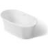 Kohler Memoirs 60" Free Standing Lithocast Gloss Cast Resin Soaking Tub with Center Drain, Drain Assembly and Overflow White