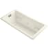 Kohler Tea-For-Two 72" Drop In, Undermount Acrylic Experience Tub with Reversible Drain, Overflow and Custom Pump Location Biscuit