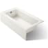 Kohler Bellwether Collection 60" Three Wall Alcove Bath Tub with Integral Apron and Left Hand Drain Biscuit