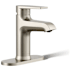 Kohler Hint 1.2 GPM Single Hole Bathroom Faucet with Pop-Up Drain Assembly and Escutcheon Brushed Nickel