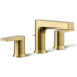 Kohler Taut 1.2 GPM Widespread Bathroom Faucet with Pop-Up Drain Assembly Vibrant Brushed Moderne Brass