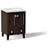 Kohler Poplin 24" Free Standing Single Basin Vanity Set with Cabinet and Quartz Vanity Top - Includes Undermount Sink and Cabinet Hardware Claret Suede