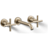 Kohler Purist 1.2 GPM Wall Mounted Widespread Bathroom Faucet Brushed Bronze