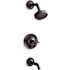 Kohler Purist Tub and Shower Trim Package with 1.75 GPM Single Function Shower Head with Rite-Temp Technology Brushed Graphite