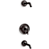 Kohler Purist Tub and Shower Trim Package with Rite-Temp Technology Brushed Graphite