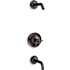 Kohler Purist Tub and Shower Trim Package with Rite-Temp Technology Brushed Graphite