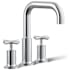 Kohler Purist Deck Mounted Roman Tub Filler with Dual Cross Handle Polished Chrome