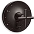 Kohler Purist Two Function Pressure Balanced Valve Trim Only with Single Cross Handle and Integrated Diverter - Less Rough In Brushed Graphite