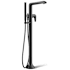 Kohler Tempered Floor Mounted Tub Filler with Built-In Diverter - Includes Hand Shower Matte Black