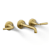 Kohler Tone 1.2 GPM Wall Mounted Widespread Bathroom Faucet Vibrant Brushed Moderne Brass