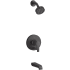Kohler Pitch Rite-Temp Tub and Shower Trim Package with Integrated Diverter and 1.75 GPM Single Function Shower Head Matte Black