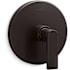 Kohler Composed Thermostatic Valve Trim Only with Single Lever Handle - Less Rough In Brushed Graphite