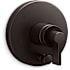 Kohler Components Two Function Pressure Balanced Valve Trim Only with Single Lever Handle and Integrated Diverter - Less Rough In Brushed Graphite