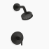 Kohler Purist Shower Only Trim Package with 1.75 GPM Single Function Shower Head with MasterClean and Rite-Temp Technologies Matte Black