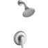 Kohler July Shower Only Trim Package with 1.75 GPM Single Function Shower Head and Pressure-Balancing Diaphragm Technology Brushed Chrome
