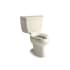 Kohler Wellworth 1.6 GPF Two Piece Toilet with Pressure Lite Technology - Less Seat Almond