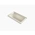 Kohler Archer 60" Drop In, Three Wall Alcove Acrylic Air Tub with Left Drain and Overflow - Comfort Depth Design Almond