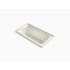 Kohler Archer 60" Drop In, Three Wall Alcove Acrylic Air Tub with Left Drain and Overflow - Comfort Depth Design Biscuit