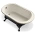 Kohler Iron Works Collection 66" Clawfoot Bath Tub with Black Exterior, Less Feet Almond