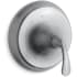 Kohler Forte Single Handle Rite-Temp Pressure Balanced Valve Trim Only with Metal Lever Handle Brushed Chrome