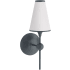 Kohler Lighting Parohn 17" Tall Fabric Shade Wall Sconce Gunmetal