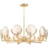 Kohler Lighting Arendela 30" Wide 10 Light Chandelier with Briolette Faceted Glass Modern Brushed Brass