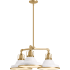 32293-CH03 in White / Brushed Modern Brass - Light On