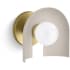 Kohler Lighting Jabot 8" Tall Wall Sconce Biscuit Satin Brushed Moderne Brass