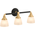 Kohler Lighting Devonshire 3 Light 23" Wide Bathroom Vanity Light Black Brass Trim