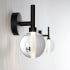 23467-SCLED in Matte Black in Bathroom 1