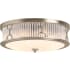 Kohler Lighting Terret 3 Light 15" Wide Flush Mount Drum Ceiling Fixture Vibrant Brushed Bronze