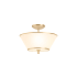 Kohler Lighting Parohn 16" Wide 2 Light Fabric Shade Semi-Flush Light Brushed Moderne Brass