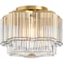 Kohler Lighting Occasion 3 Light 15" Wide Semi-Flush Drum Ceiling Fixture Brushed Moderne Brass