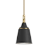 Kohler Lighting Varla 9" Wide Mini Pendant Black / Brass