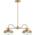 Kohler Lighting Modern Farm 23" Wide 2 Light Linear Chandelier Modern Brushed Gold