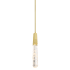 Kovacs Drifting Droplets 3" Wide LED Crystal Mini Pendant with Rock Crystallite Brushed Brass