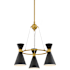 Kovacs Conic 3 Light 20" Wide Ring Chandelier with Steel Shades Honey Gold