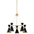 Kovacs Conic 5 Light 26" Wide Ring Chandelier with Steel Shades Honey Gold